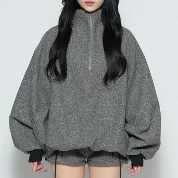 S 오버 트위드 집 재킷 theredthread 그레이