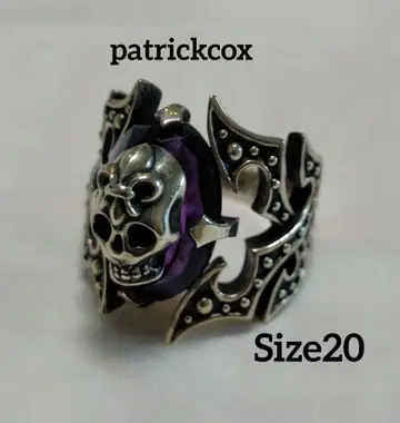 patrick cox 스컬 자수정 반지