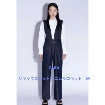 ZARA 릴랙스 컷 데님 살로펫 M