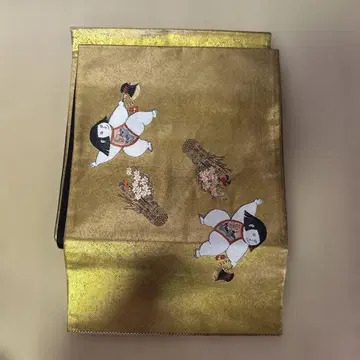 골드 컬러 후쿠로 오비 어린이 그림체
