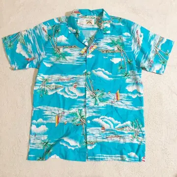 80s 빈티지 tropical essence 알로하 셔츠 USA 제조