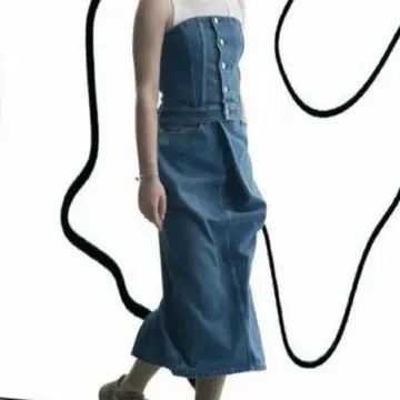 hyke 데님 스커트 블루