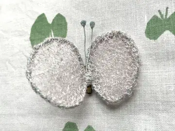 실버 나비 브로치 약 8cm x 6cm