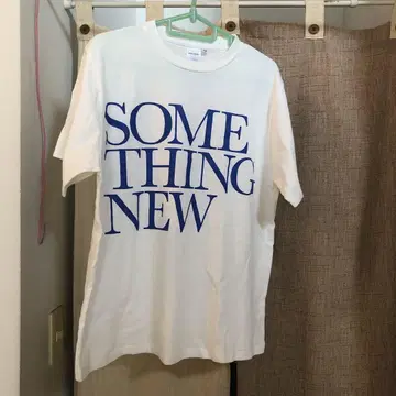 moussy T셔츠 화이트 블루 로고