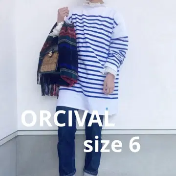 오르치발 ORCIVAL 보더 프랑스제 러셀 바스크 셔츠 size6