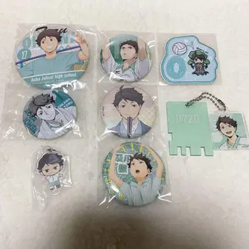 하이큐 오이카와 토오루 캔뱃지 극락탕 굿즈 묶음 판매