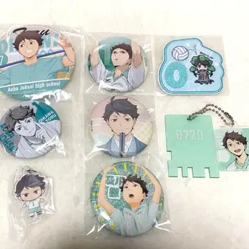 하이큐 오이카와 토오루 캔뱃지 극락탕 굿즈 묶음 판매