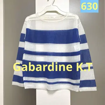 Gabardine K.T 보더 시스루 상의 새상품급