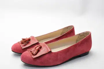 새상품 HIMIKO 온블루 천연 가죽 태슬 신발(22.5cm)/327