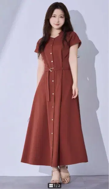 [ 미사용 새상품 ] 드라이 터치 축구 셔츠 원피스 테라코타 오버