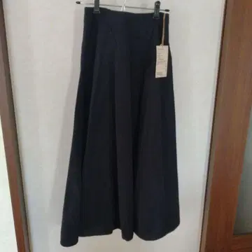 플레어 스커트 S 사이즈 블랙 오가닉 코튼