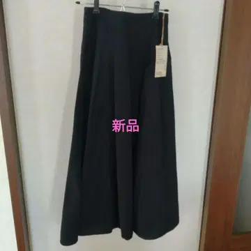 새상품 플레어 스커트 S 사이즈 블랙 오가닉 코튼
