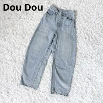Dou Dou 커브 데님 팬츠 36 색스 블루