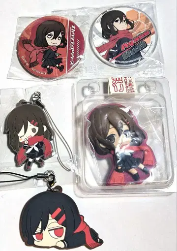 메카쿠시티 액터즈 아야노 스트랩 키링 배지 세트