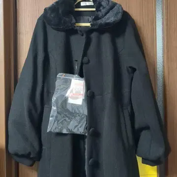 시마미사 퍼 블랙 롱 코트