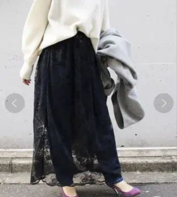 spick&span 레이어드 레이스 롱 스커트
