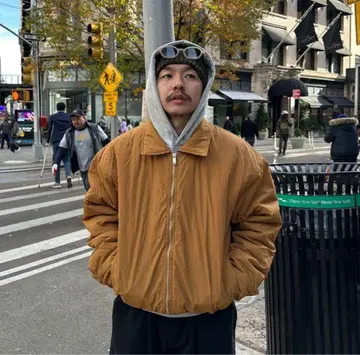 NUGU 세미 오버 패디드 블루종