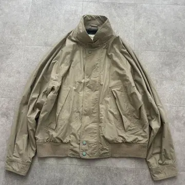 90s Eddie Bauer 화이트 택 래글런 베이지 블루종 와이드 소매