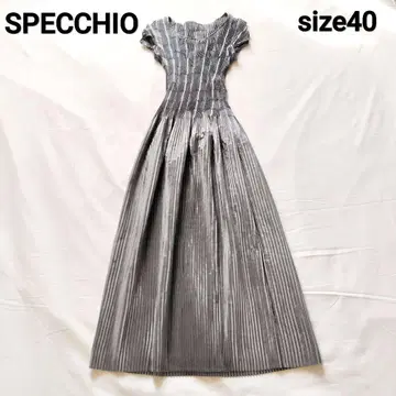 SPECCHIO 스페치오 플리츠 슬리브리스 롱 원피스
