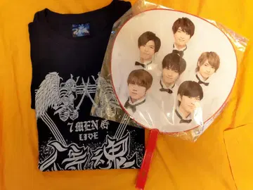 7 MEN 사무라이 사무라이혼 T셔츠와 부채 세트