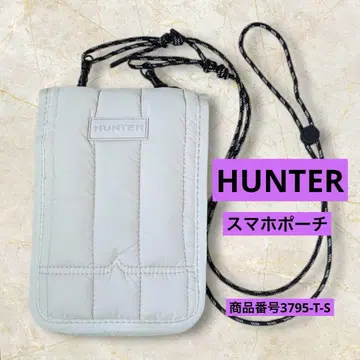 HUNTER 스마트폰 파우치 숄더백 화이트 복슬복슬