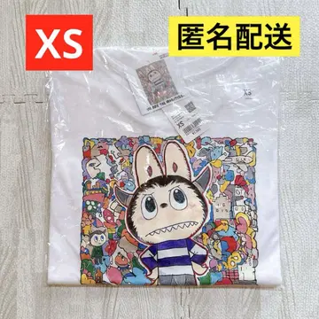 새상품 유니클로 팝마트 러브브 반팔T셔츠 화이트 XS
