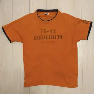 1872 오렌지 빈티지 티셔츠 M 밀리터리