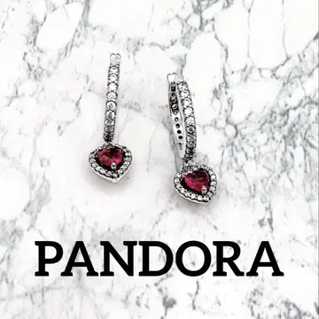 PANDORA 귀걸이 43 실버 레드