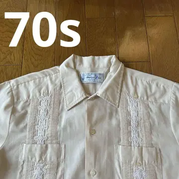 70s 쿠바 셔츠 베이지