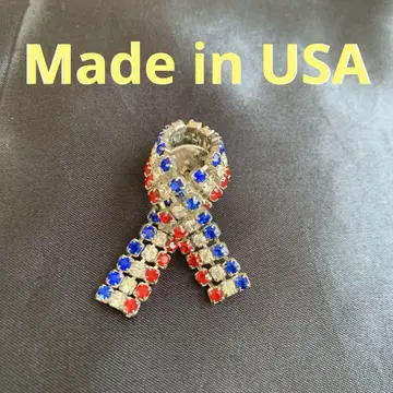 리본형 비쥬 브로치 핀즈 미국산 레어 made in usa
