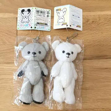 애니복권 쿠마메이트 봉제 인형 마스코트 다이아몬드 화이트 참깨 세트