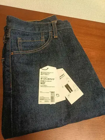 새상품급 muji labo 테이퍼드 데님 w27