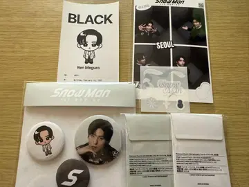SnowMan POPUP 메구로 렌 프리쿠 최애 영수증 캔뱃지 카드