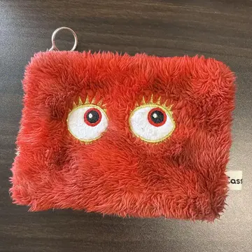 복슬복슬 파우치 빨간색과 멀티 컬러