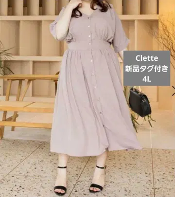 빅 사이즈 cleet 쿠레트 반팔 롱 원피스 4L