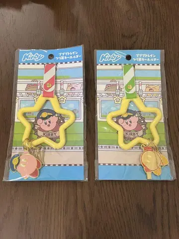 푸푸푸 기차 손잡이 키링 커비 와돌디 세트