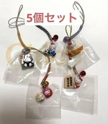 가격 인하 지역 한정 키티 스트랩 헬로키티 달마 축구 5개 세트