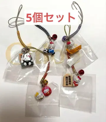 가격 인하 지역 한정 키티 스트랩 헬로키티 달마 축구 5개 세트