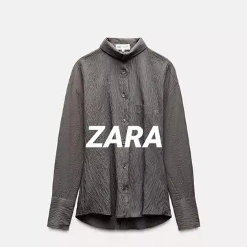 ZARA 스트라이프 패턴 패치 포켓 셔츠 S 사이즈