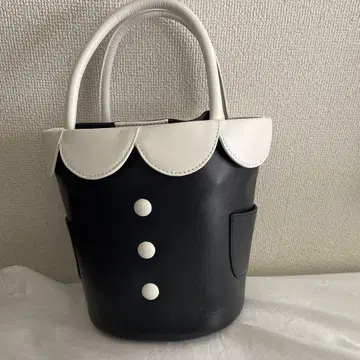 미사용 새상품 모토마치 키타무라 핸드백 다크 네이비