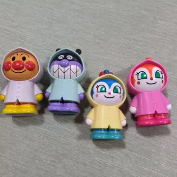 색이 변하는 호빵맨과 친구들 물놀이 인형 레인코트 세트