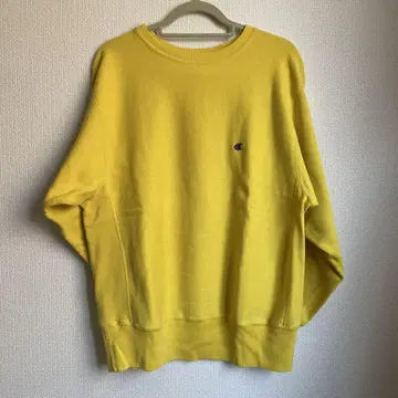 컨디션 최상 champion 리버스 위브 90s 옐로우 컬러