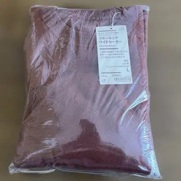 세탁 가능 밀라노 리브 편직 크루넥 와이드 스웨터 L 벽돌