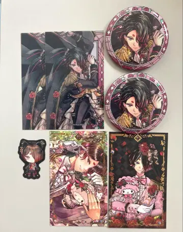 악마 집사와 검은 고양이 아쿠네코 유한 캔뱃지 산리오 배틀 컬렉션