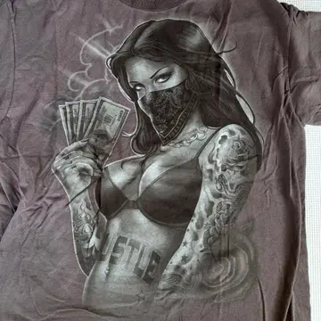 델타 티셔츠 XL 치카노 로우라이더 타투 머니 DELTA