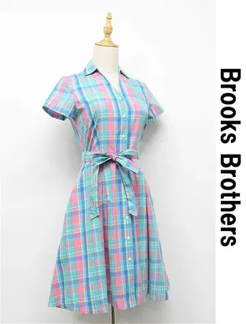 H467/새상품급 Brooks Brothers 셔츠 원피스 체크 0