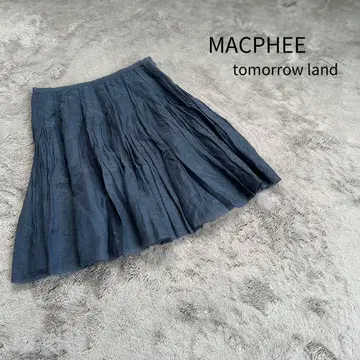 MACPHEE 맥피 스커트 실크 스커트 개더 스커트 플리츠