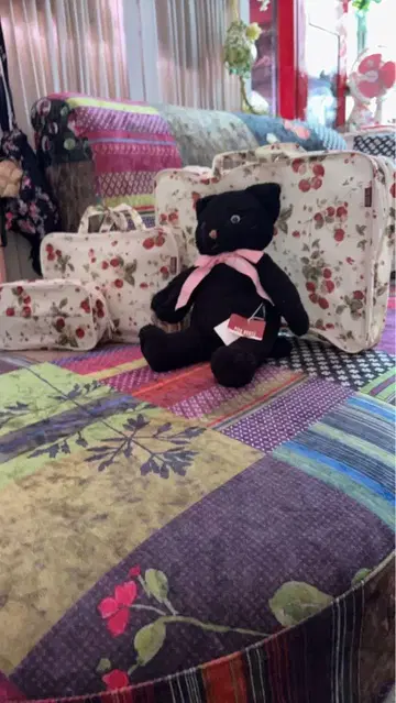 핑크하우스 수납 백, 파우치, 고양이 봉제 인형 4종 세트 미사용품