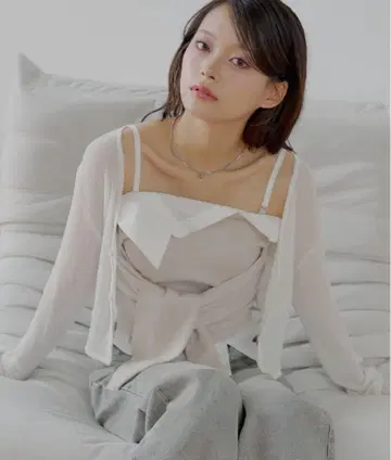끈 탈부착 프론트 니트