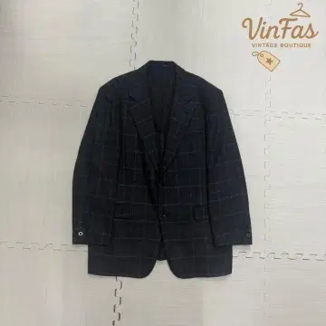 남성용 글렌체크 패턴 테일러드 자켓 아우터 수트